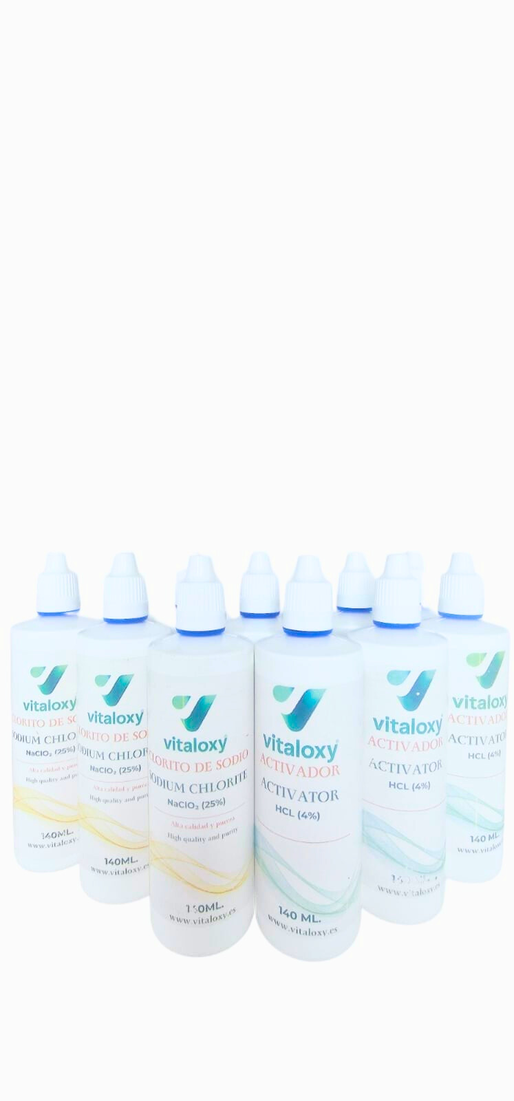 PACK ×5DE CLORITO DE SODIO +ACTIVADOR 140ML (1)